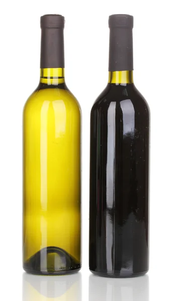 Botellas de gran vino aisladas sobre blanco —  Fotos de Stock