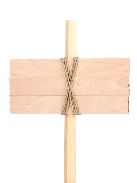 Letrero de madera aislado en blanco — Foto de Stock