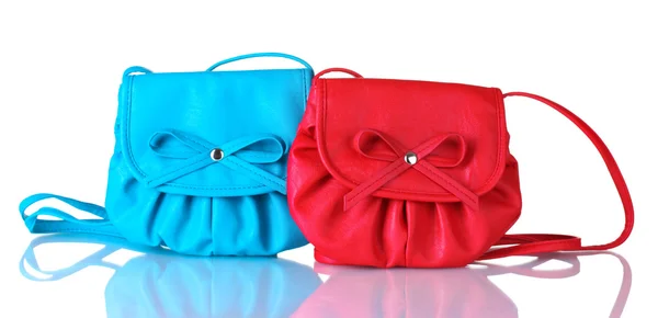 Duas pequenas bolsas coloridas isoladas em branco — Fotografia de Stock