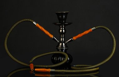 Hookah isolated on black background clipart