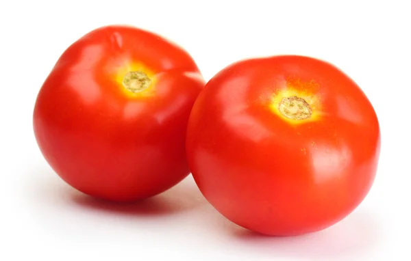Ripe red tomatoes isolated on white — Stock Photo, Image