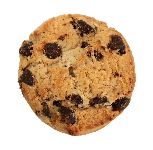 Czekolady cookie na białym tle — Zdjęcie stockowe