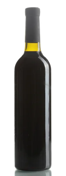Бутылка красного вина, изолированного на белом — стоковое фото