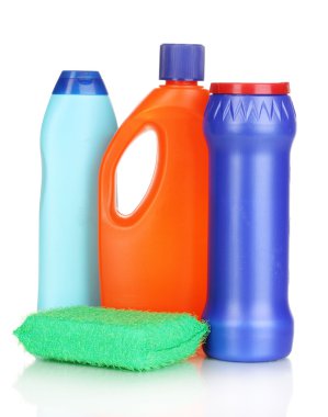 Cleaning items isolated on white clipart