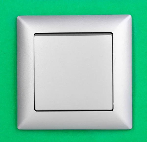 緑色の背景でモダンな光スイッチ — ストック写真