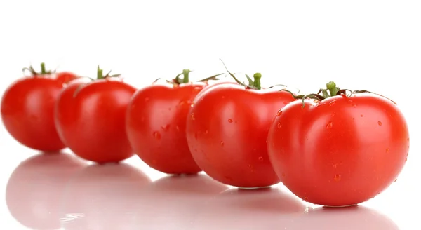 Frische Tomaten isoliert auf weiß — Stockfoto