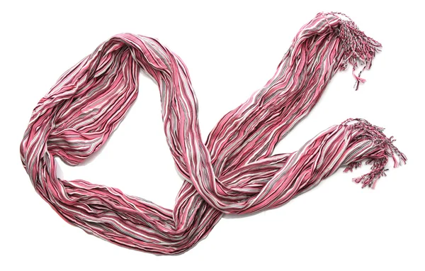 Ljusa rosa kvinnliga halsduk isolerad på vit — Stockfoto
