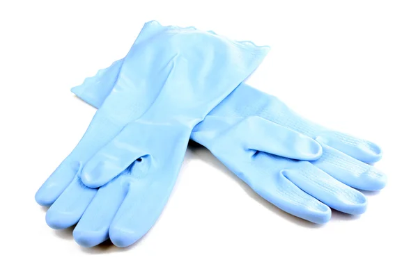 カラーの白で隔離される手袋のクリーニング — ストック写真
