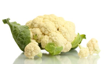 Fresh cauliflower isolated on white clipart