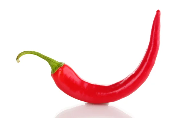 Rode hete chili peper geïsoleerd op wit — Stockfoto