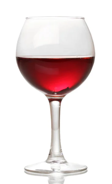 白で隔離されるワイングラス — ストック写真