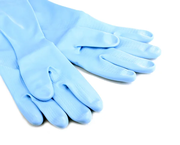 清洁手套隔离在白色的颜色 — 图库照片