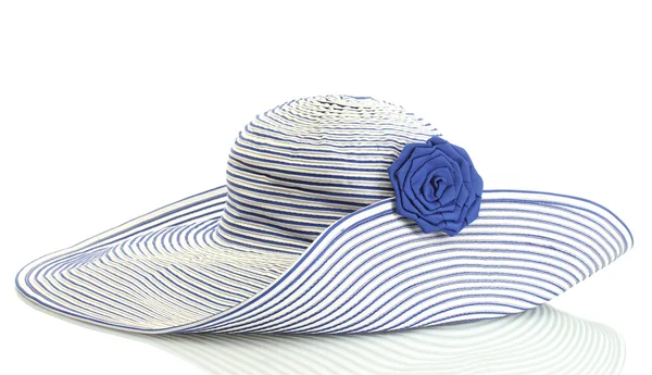 美しい夏の女性の帽子白い背景で隔離 — ストック写真