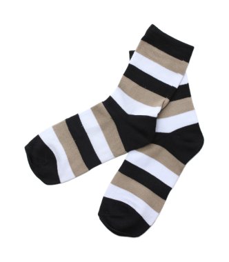 Striped socks isolated on white clipart