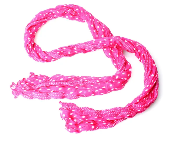 Sciarpa femminile rosa brillante isolato su bianco — Foto Stock