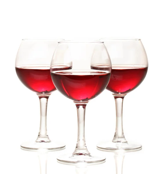 Wineglasses isolated on white — Stock Photo, Image