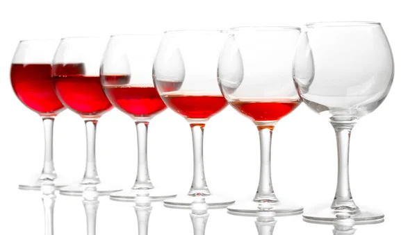 Wineglass isolert på hvite – stockfoto