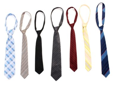 Ties isolated on white clipart