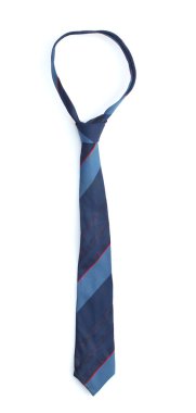 beyaz izole zarif mavi kravat