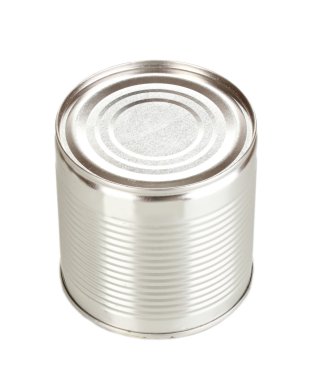 Tin can isolated on white clipart