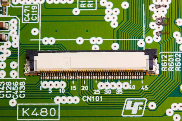 Placa eletrônica moderna close-up — Fotografia de Stock