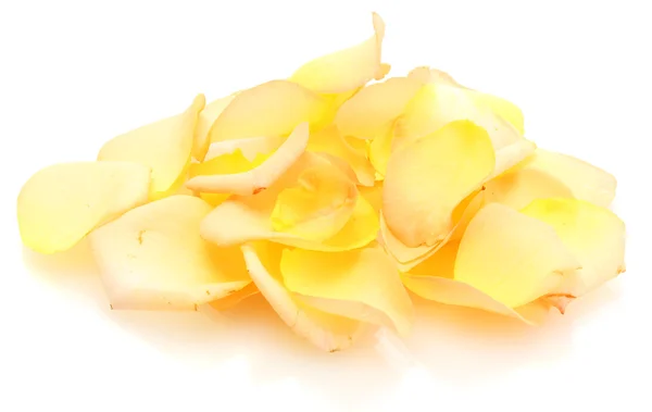 Красиві апельсинові пелюстки троянд ізольовані на білому — стокове фото