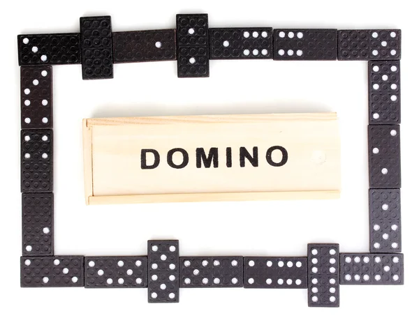 Hraje domino izolovaných na bílém — Stock fotografie