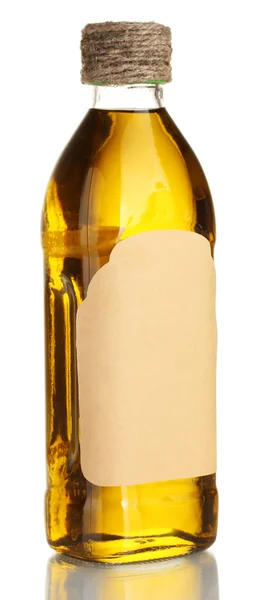 Olivenölflasche isoliert auf weiß — Stockfoto