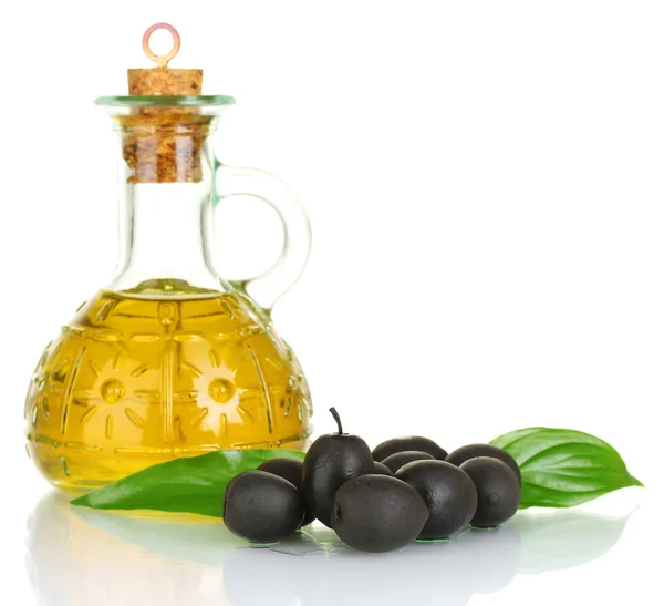 Aceite de oliva pequeño decantador aislado en blanco —  Fotos de Stock