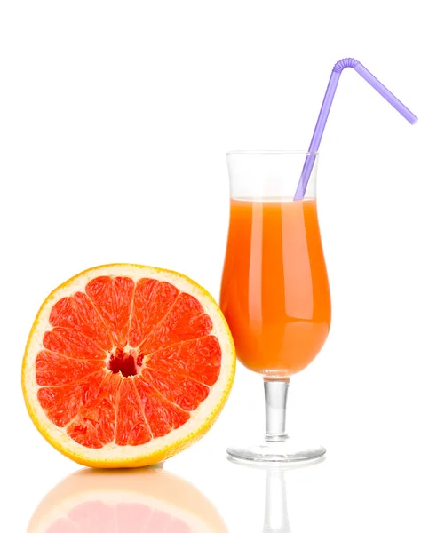 杯被隔绝在白色的葡萄柚汁 — 图库照片