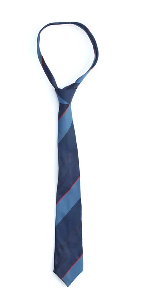 Елегантна блакитна краватка ізольована на білому — стокове фото