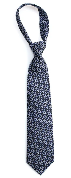 Elegant blue tie isolated on white — Stock Photo, Image