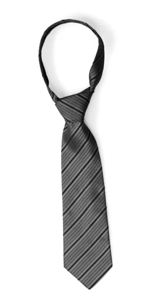 Gravata cinza elegante isolado no branco — Fotografia de Stock