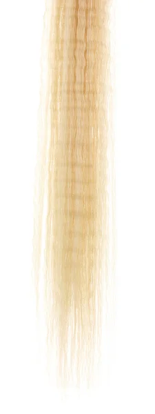 Cabelo louro ondulado isolado em branco — Fotografia de Stock