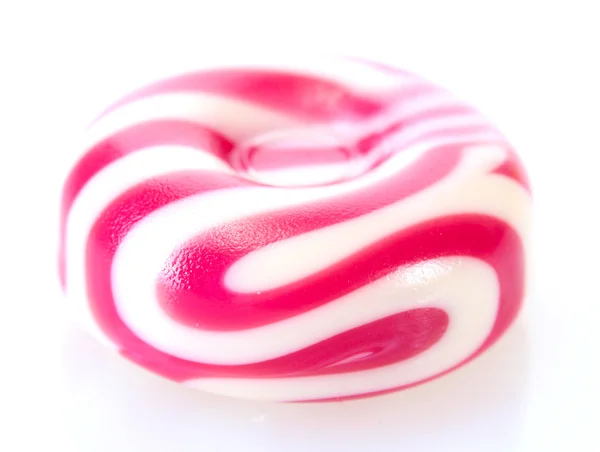 Striped fruit candy isolated on white — Stock Photo, Image