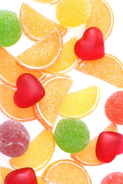 Colorful jelly candies background