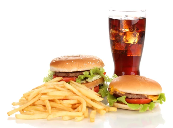 Fast Food isoliert auf weiß — Stockfoto