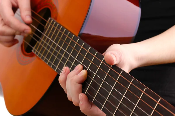 Chitarra isolata su bianco — Foto Stock