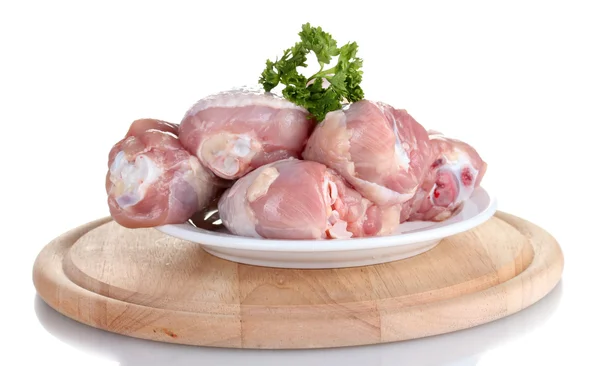 Raw Chicken Drumsticks isolated on white — Stock Photo, Image