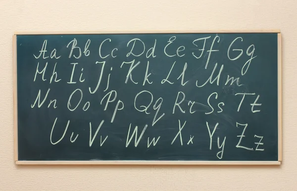 Tahtaya yazılan alfabe — Stok fotoğraf