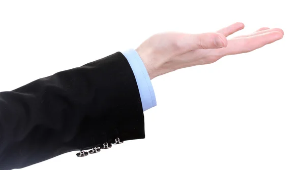 Geschäftsmann Hand isoliert auf weiß — Stockfoto