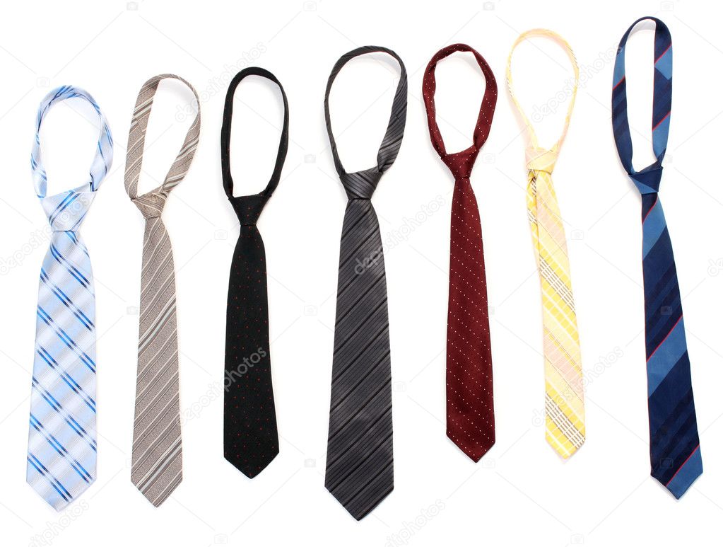 Ties isolated on white