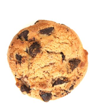 Chocolate chips cookie isolated on white clipart