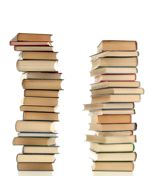 Alte Bücher isoliert auf Weiß — Stockfoto