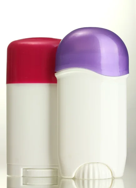 Deodorant on grey background — Stock Photo, Image