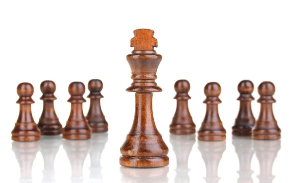 Fehér alapon izolált sakkfigurák — Stock Fotó