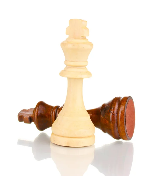 Peças de xadrez isoladas em branco — Fotografia de Stock