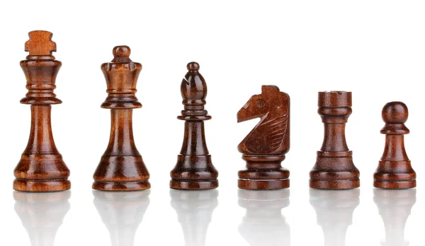 Piezas de ajedrez aisladas en blanco —  Fotos de Stock