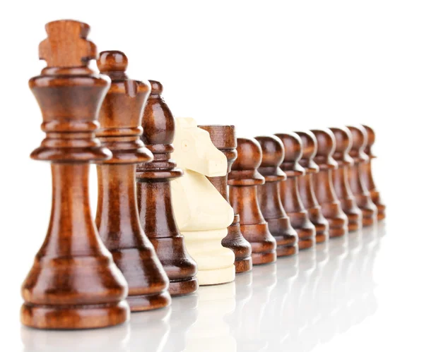 Шахматы, изолированные на белом — стоковое фото