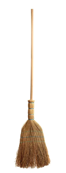 Broom isolated on white — Stock Photo, Image